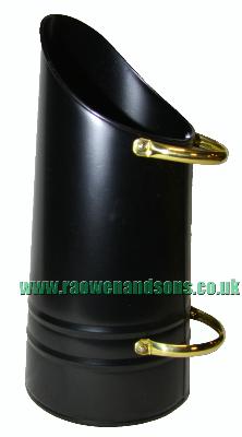 Large Black and Brass Coal Hod