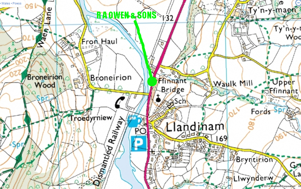 R A Owen and Sons Location Map